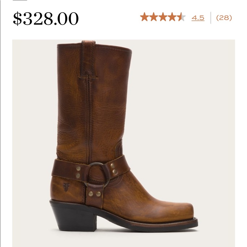Frye Harness 12r boots brown cowboy